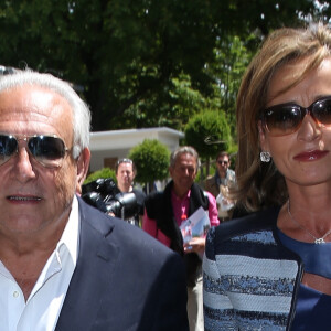 Dominique Strauss Kahn et Myriam L'Aouffir - People aux Internationaux de France de tennis de Roland Garros le 30 mai 2015. 