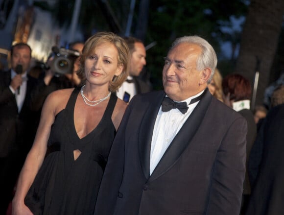 Dominique Strauss Kahn et sa compagne Myriam L'Aouffir sur le tapis rouge lors du 66eme festival du film de Cannes. Le 25 mai 2013 