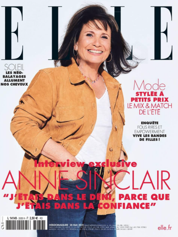 Anne Sinclair en une du "Elle". Ed du 27 mai 2021.