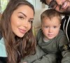 Nabilla Benattia avec son mari Thomas Vergara et leur fils Milann, le 25 mai 2021
