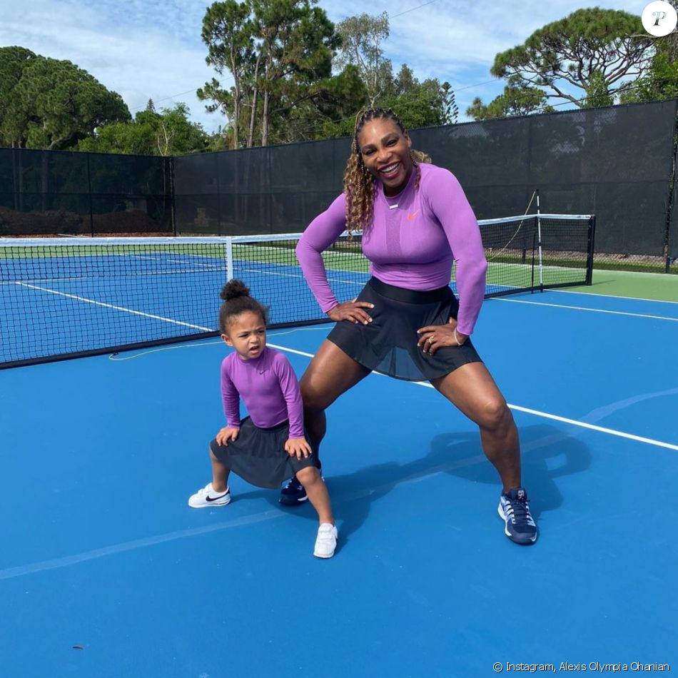 Serena Williams et sa fille Olympia. Juin 2020.