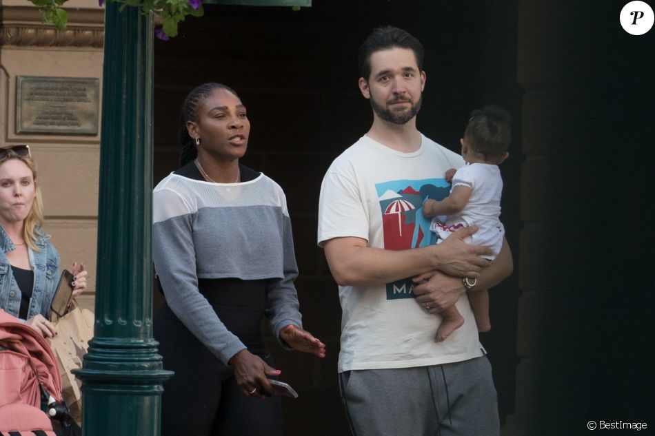 Exclusif - Serena Williams a visité le parc Disneyland Paris avec son mari Alexis Ohanian et leur fille Alexis Olympia Ohanian Jr et des membres de leur famille dont Oracene Price à Marne-la-Vallée le 7 juin 2018.