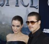 Angelina Jolie et Brad Pitt - Avant-première du film "Maléfique" à Los Angeles.