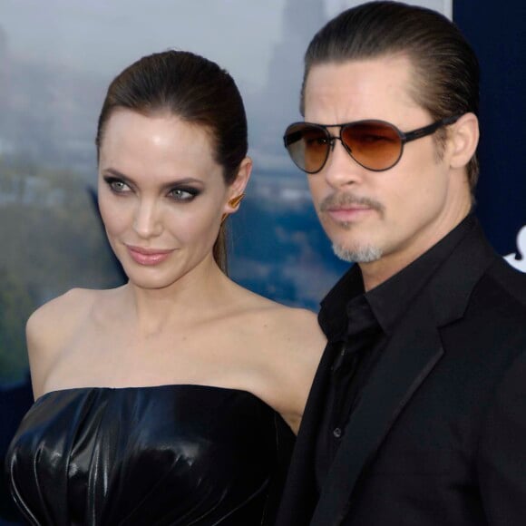 Angelina Jolie et Brad Pitt - Avant-première du film "Maléfique" à Los Angeles.