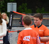 Kate Middleton, duchesse de Cambridge, et son mari le prince William rendent visite aux jeunes de la Lawn Tennis Association (LTA) à Édimbourg. Le 27 mai 2021.