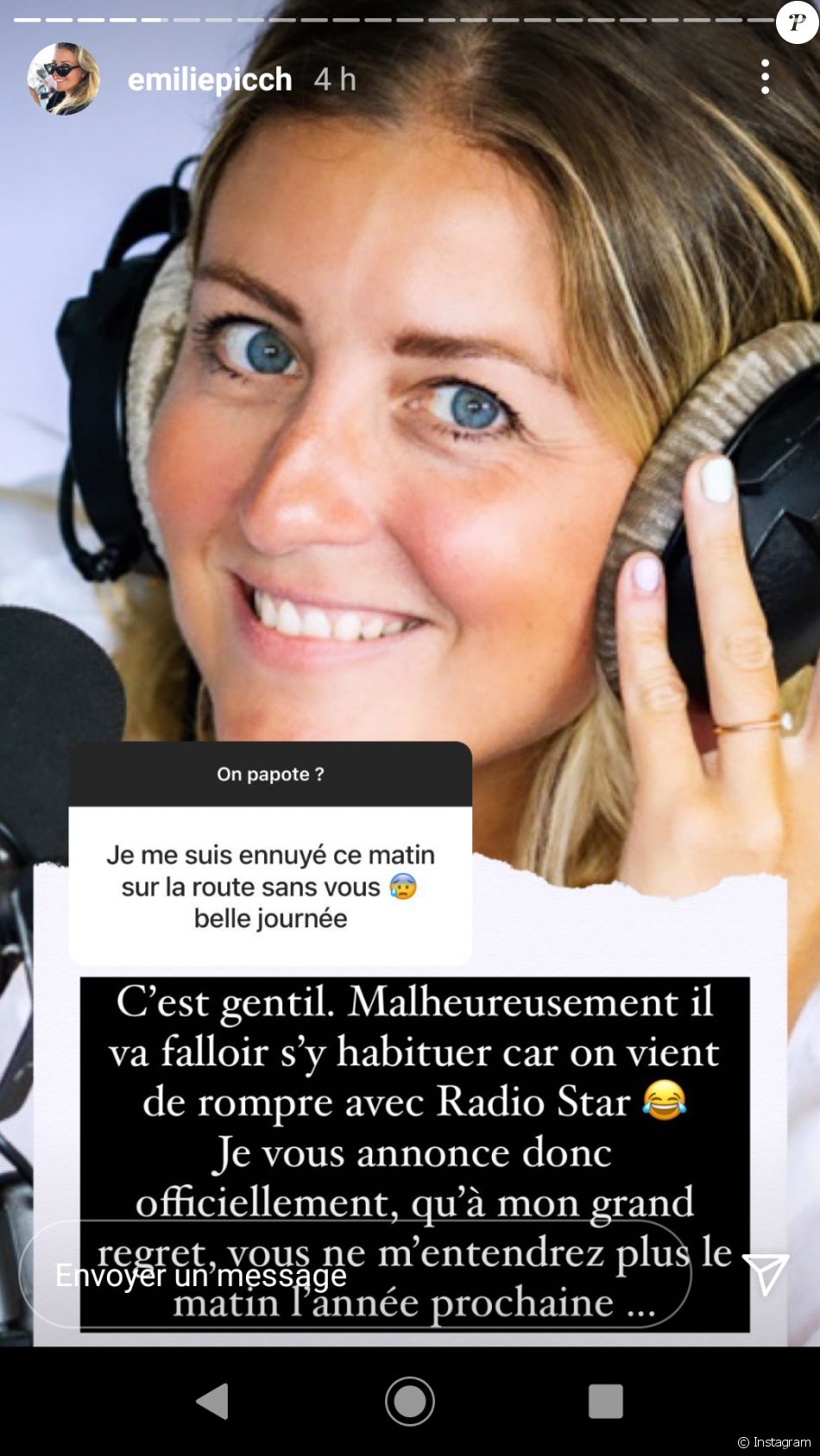 Emilie Picch répond aux questions de ses abonnés, le 1er juin 2021