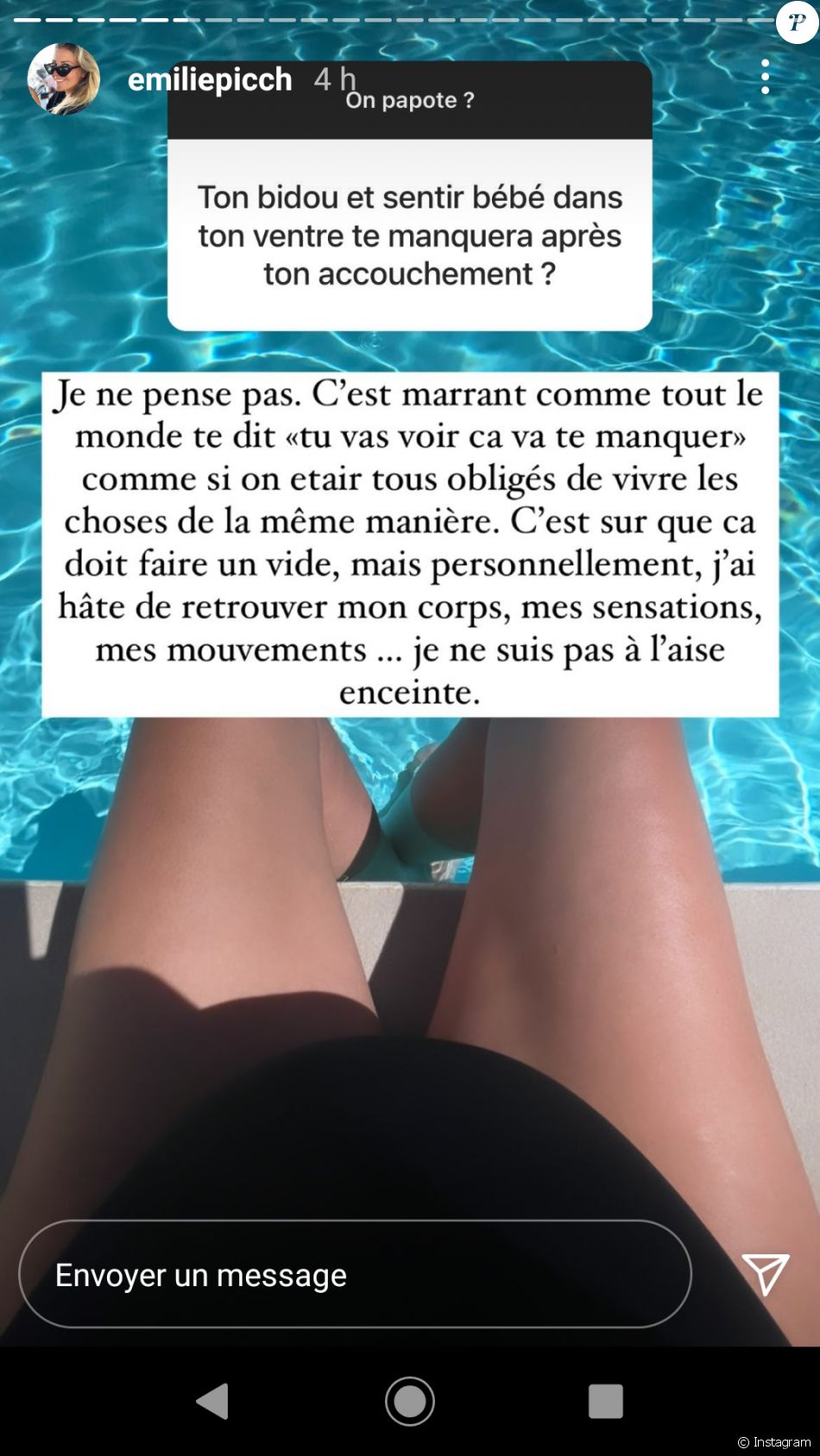 Emilie Picch répond aux questions de ses abonnés, le 1er juin 2021