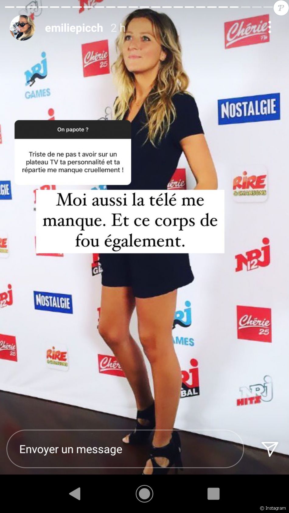 Emilie Picch nostalgique de son ancien corps