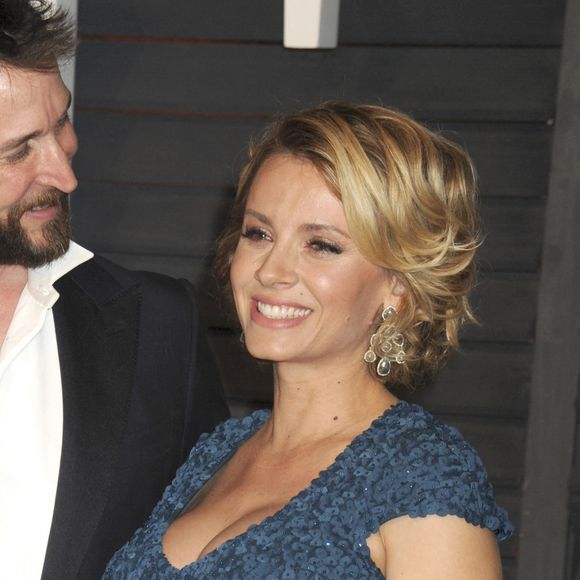 Noah Wyle et sa femme Sara Wells (enceinte) - People à la soirée "Vanity Fair Oscar Party" à Hollywood, le 22 février 2015.