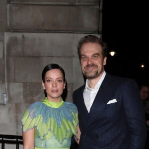 Lily Allen et son compagnon David Harbour - Charles Finch & CHANEL Pre-BAFTA Party à Londres le 1er février 2020.