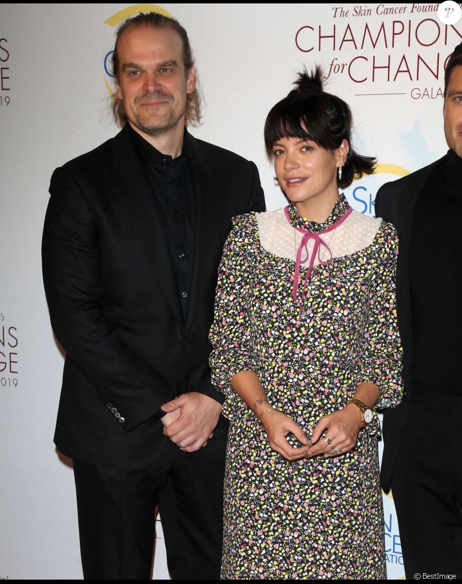 Lily Allen et son compagnon David Harbour, Katie Holmes, Dianne Evelyn Wiest, Abby Huntsman au gala Champions for Change à New York, le 17 octobre 2019