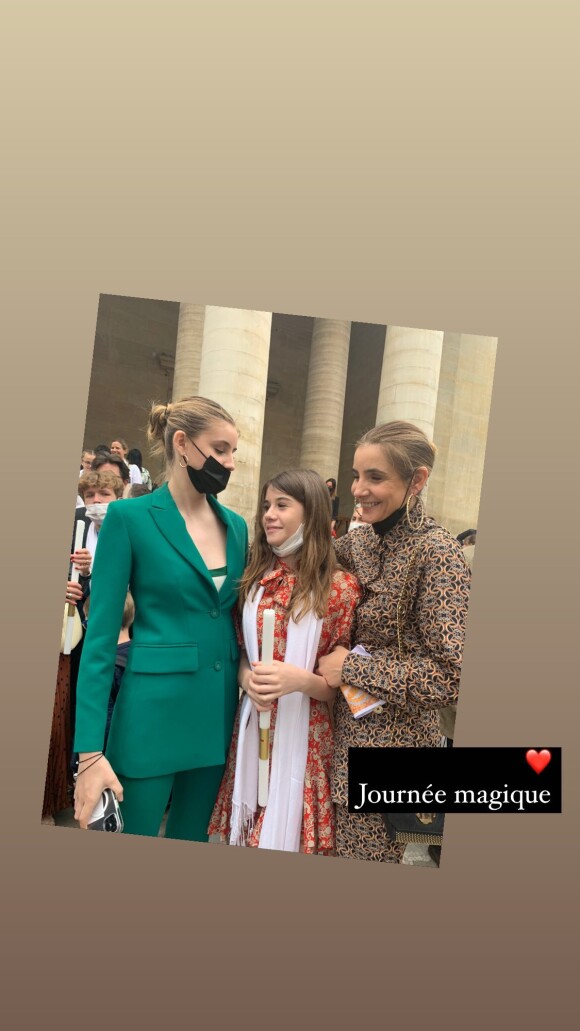 Clotilde Courau et ses filles Vittoria et Luisa sur Instagram, le 5 juin 2021.