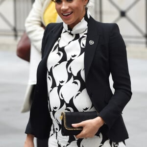 A l'occasion de la journée mondiale des droits des femmes, Meghan Markle, duchesse de Sussex, a participé à une discussion conjointe avec le Trust "The Queen's Commonwealth" au King's College à Londres. Le 8 mars 2019