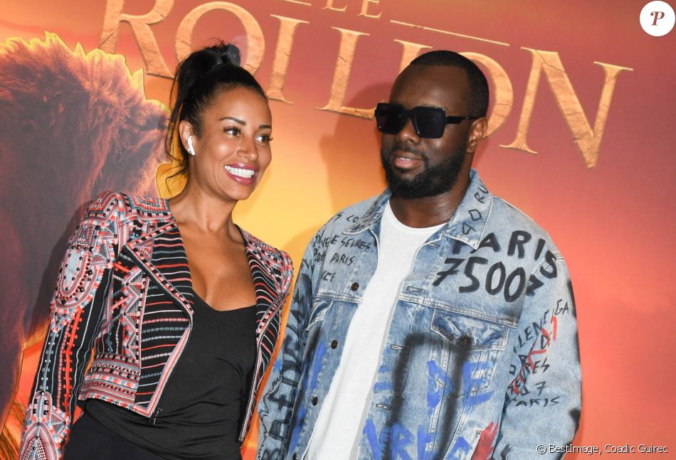 Maitre Gims et sa femme Demdem Djuna - Projection exceptionnelle du nouveau Disney "Le Roi Lion" au Grand Rex à Paris le 11 juillet 2019. © Coadic Guirec/Bestimage