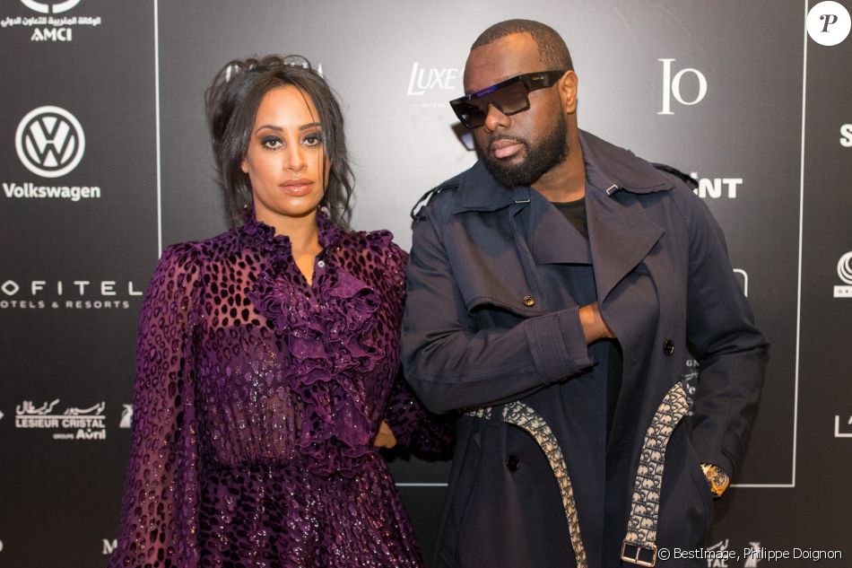 Exclusif - Le rappeur Gims et sa femme Demdem Djuna lors du photocall de la 14ème édition du Casa Fashion Show au Sofitel Casablanca Tour Blanche à Casablanca, Maroc, le 20 avril 2019. © Philippe Doignon/Bestimage
