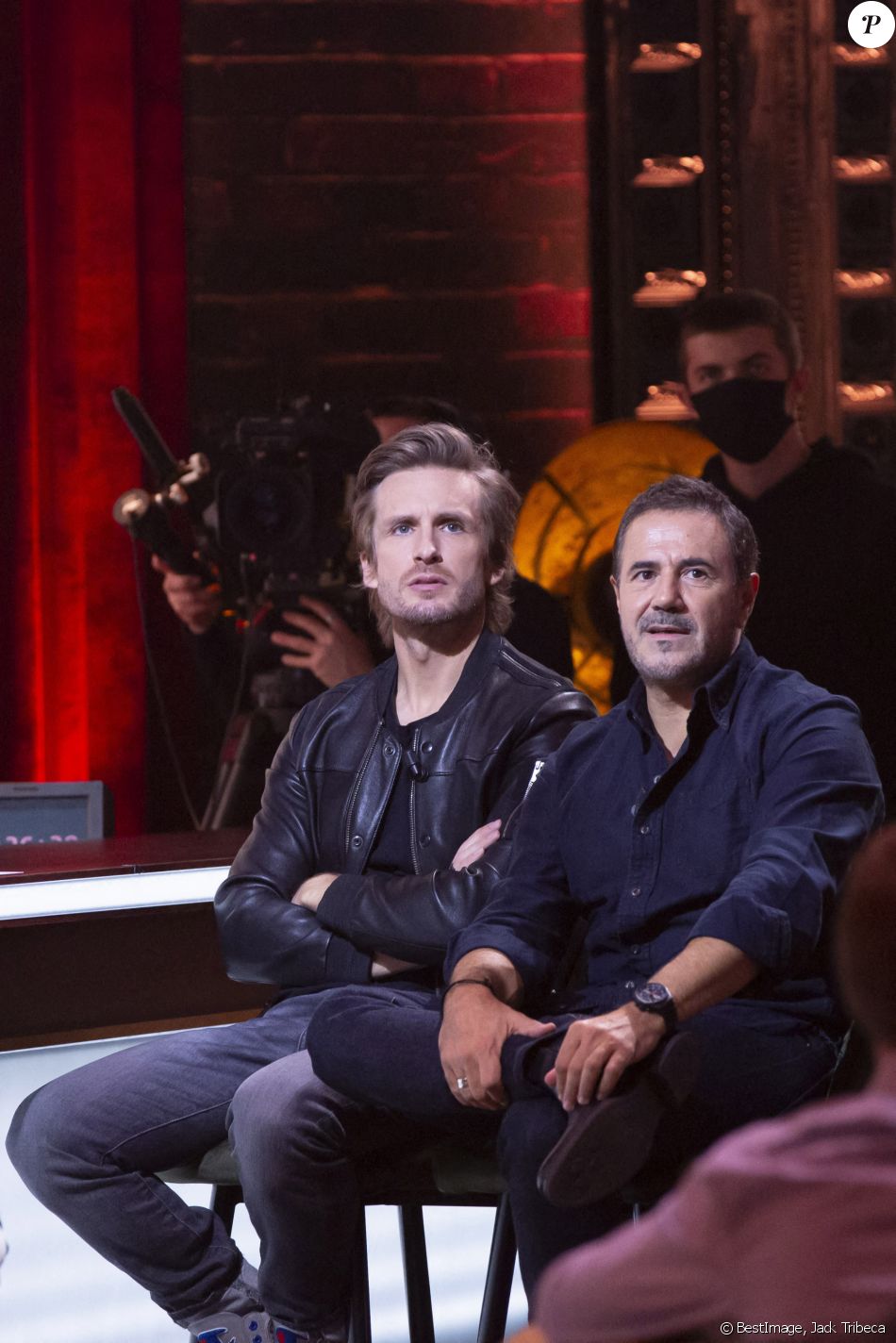 Philippe Lacheau, José Garcia - Enregistrement de l'émission "On Est En Direct" sur France 2 le 10 octobre 2020. © Jack Tribeca / Bestimage