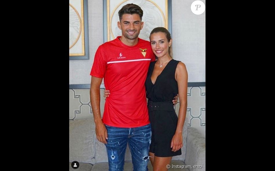 Enzo Zidane avec sa compagne Karen Gonçalves sur Instagram le 17 juillet 2019.