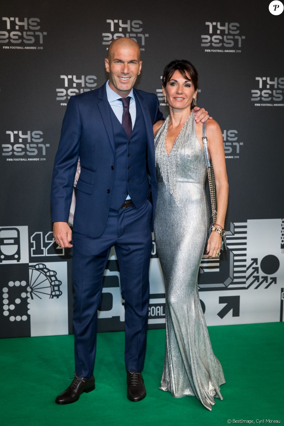 Zinedine Zidane et sa femme Véronique - Les célébrités arrivent à la cérémonie des Trophées Fifa 2018 au Royal Festival Hall à Londres, Royaume Uni, le 25 septembre 2018. © Cyril Moreau/Bestimage