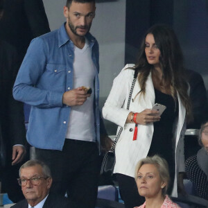 Hugo Lloris et sa femme Marine dans les tribunes lors de la Ligue des nations opposant la France aux Pays-Bas, au Stade de France, à Saint-Denis, Seine Saint-Denis, France, le 9 septembre 2018. © Cyril Moreau/Bestimage