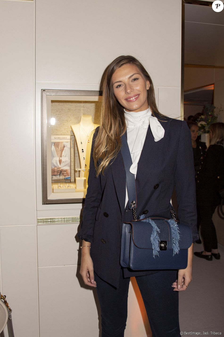 Exclusif - Camille Cerf (Miss France 2015) - Réouverture de la boutique de joaillerie "Korloff", rue de la Paix à Paris le 24 octobre 2019. © Jack Tribeca/Bestimage
