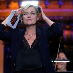 Exclusif - Anne-Elisabeth Lemoine - Enregistrement de l'émission "Symphonie pour la Vie, Spéciale Pièces jaunes" au Théâtre national de l'Opéra Comique à Paris, qui sera diffusée le 10 février sur France 3. © Dominique Jacovides / Bestimage