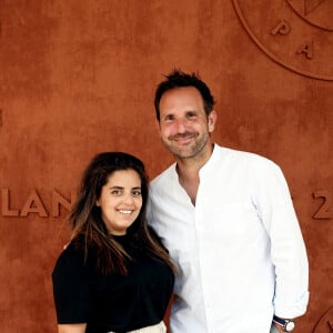 Inès Reg et Christophe Michalak au village lors des Internationaux de France de Tennis de Roland Garros à Paris. Le 10 juin 2021 © Dominique Jacovides / Bestimage