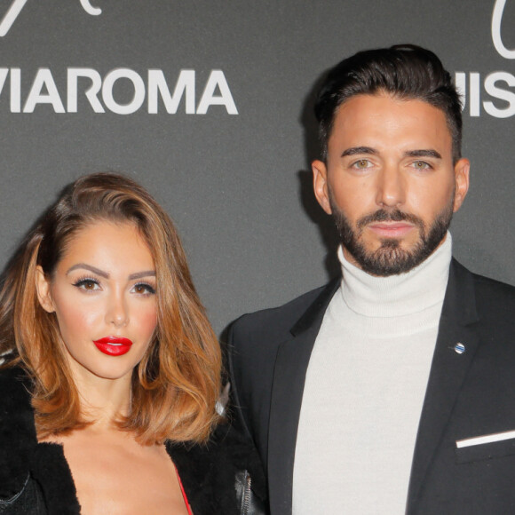 Nabilla Benattia et son fiancé Thomas Vergara - Lancement du 13ème CR Fashion Book de Carine Roitfeld en collaboration avec LuisaViaRoma à la Monnaie de Paris, le 1er octobre 2018. © Veeren/CVS/Bestimage