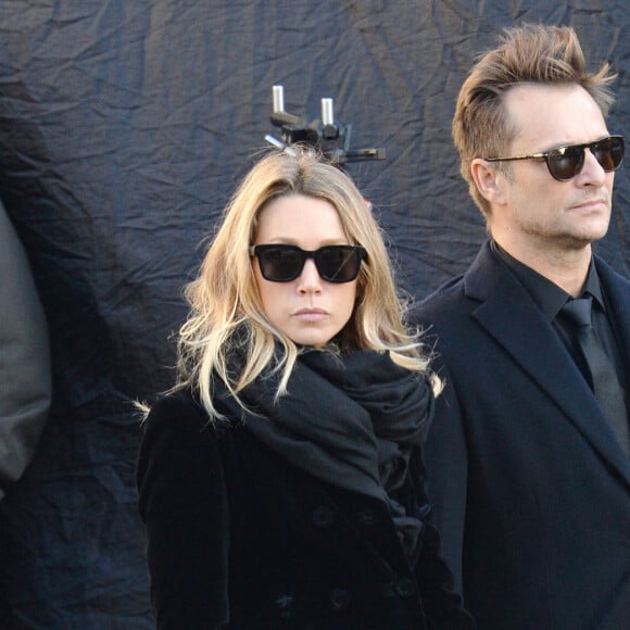 Laura Smet, David Hallyday - Arrivées des personnalités en l'église de La Madeleine pour les obsèques de Johnny Hallyday à Paris le 8 decembre 2017. © Veeren/Bestimage