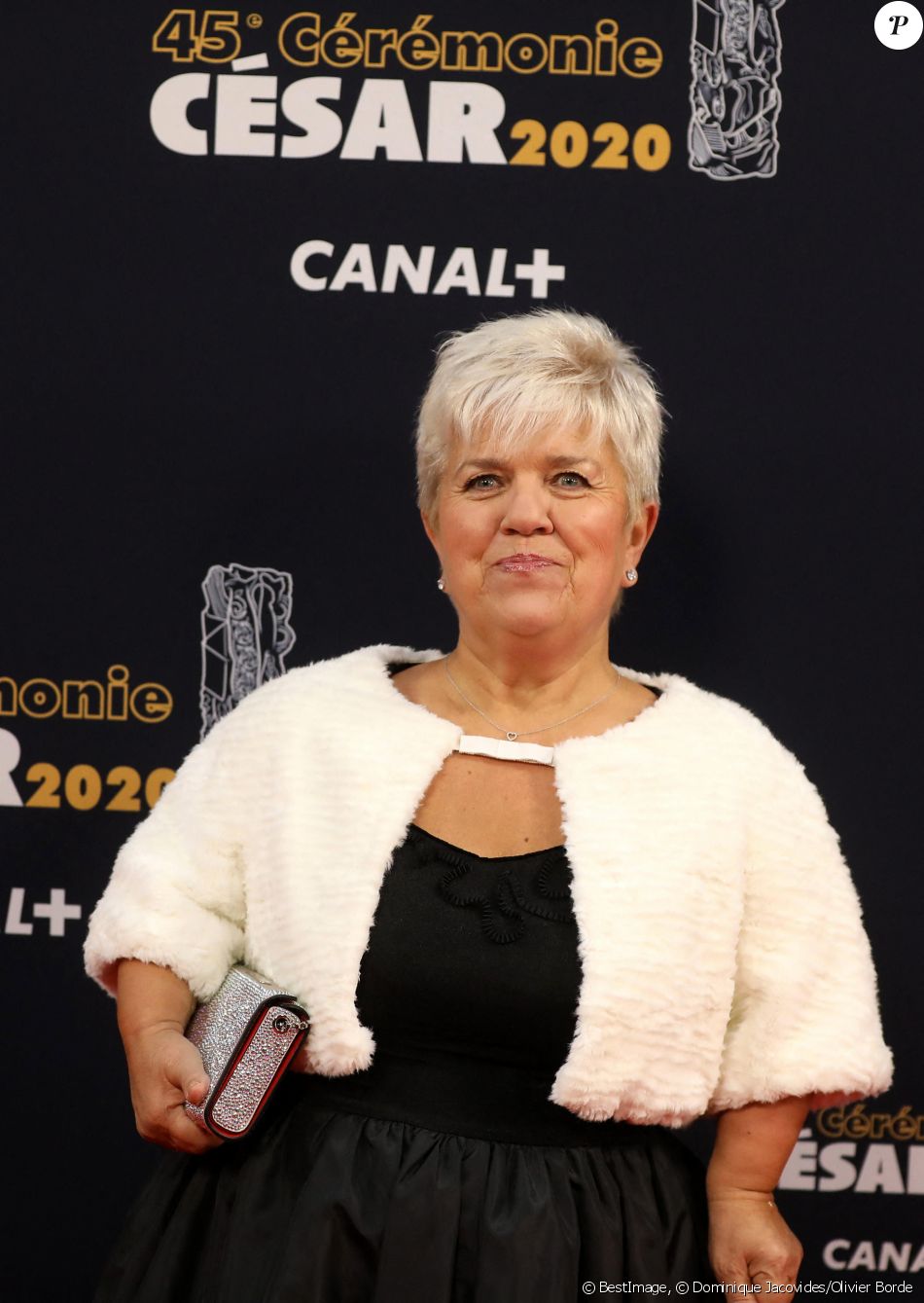 Mimie Mathy - Tournage de la série " Dix Pour Cent " lors de la 45ème cérémonie des César à la salle Pleyel à Paris. © Dominique Jacovides/Olivier Borde/Bestimage