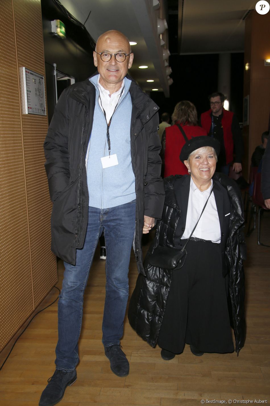 Mimie Mathy et son mari Benoist Gérard - Soirée de clôture du 22ème Festival des créations télévisuelles de Luchon. Le 8 février 2020 © Christophe Aubert via Bestimage