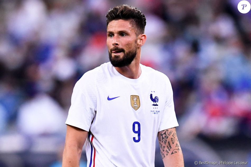Olivier Giroud - Match amical de préparation à l'Euro 2021 France - Bulgarie au Stade de France en présence de 5000 spectateurs à Saint-Denis le 8 juin 2021. © Philippe Lecoeur / Panoramic / Bestimage
