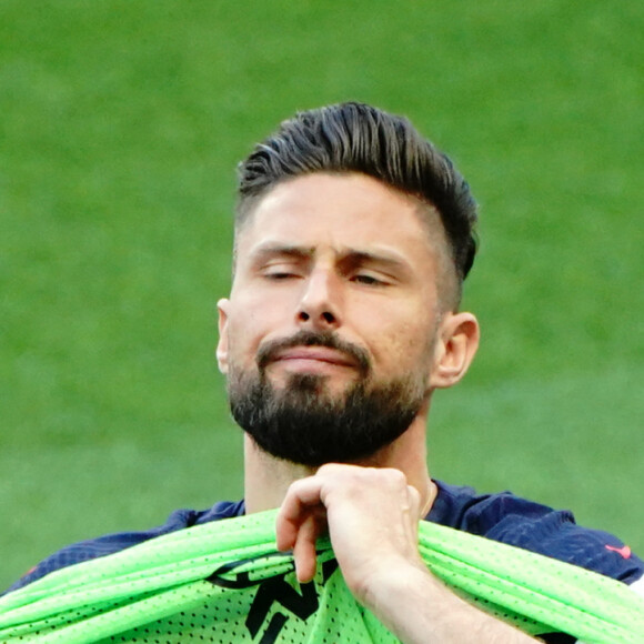 Olivier Giroud lors de l'entraînement de l'équipe de France de football à Nice, France, le 1er juin 2021. © Norbert Scanella/Panoramic/Bestimage