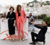 Fanny Ardant, Doria Tillier, Nicolas Bedos au photocall du film La belle époque lors du 72ème Festival International du film de Cannes. © Jacovides-Moreau / Bestimage