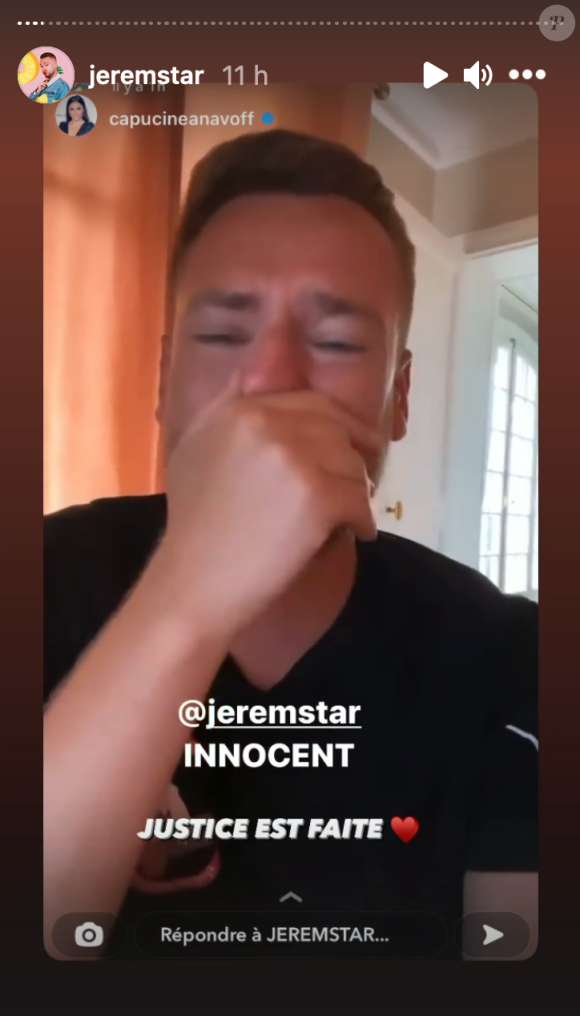 Jeremstar en pleurs, annonce être enfin innocenté après le scandale sexuel auquel il était mêlé - Instagram