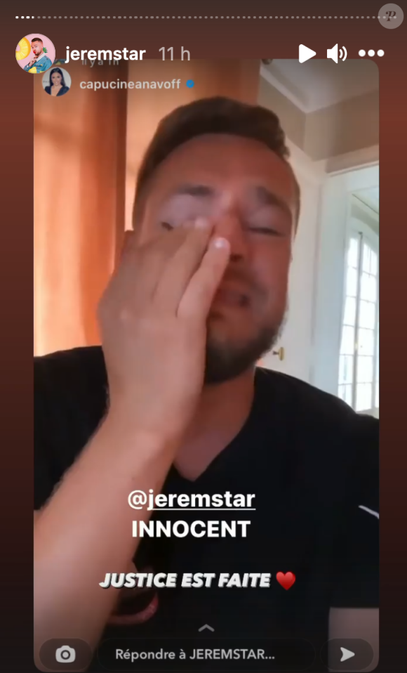 Jeremstar en pleurs, annonce être enfin innocenté après le scandale sexuel auquel il était mêlé - Instagram