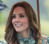 Catherine Kate Middleton, duchesse de Cambridge lors de la visite du Sunken Garden dédié à la mémoire de Lady Diana à Londres le 30 août 2017.