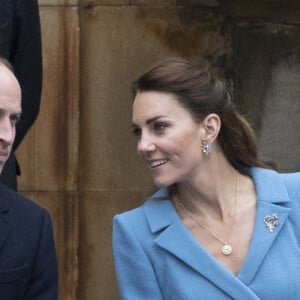Le prince William, duc de Cambridge et Kate Catherine Middleton, duchesse de Cambridge, lors de l'événement "Beating of the Retreat (Cérémonie de la Retraite)" au palais de Holyroodhouse à Edimbourg. Le 27 mai 2021