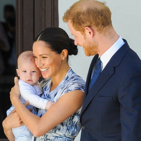 Archie fête son premier anniversaire le 6 mai - Le prince Harry, duc de Sussex, et Meghan Markle, duchesse de Sussex, avec leur fils Archie ont rencontré l'archevêque Desmond Tutu et sa femme à Cape Town, Afrique du Sud. Le 25 septembre 2019