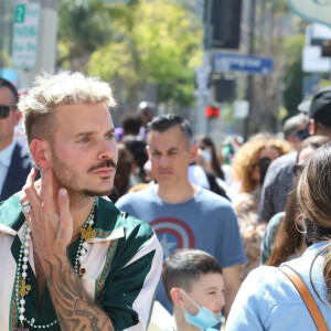M Pokora lors d'une parade à Los Angeles le 10 avril 2021.