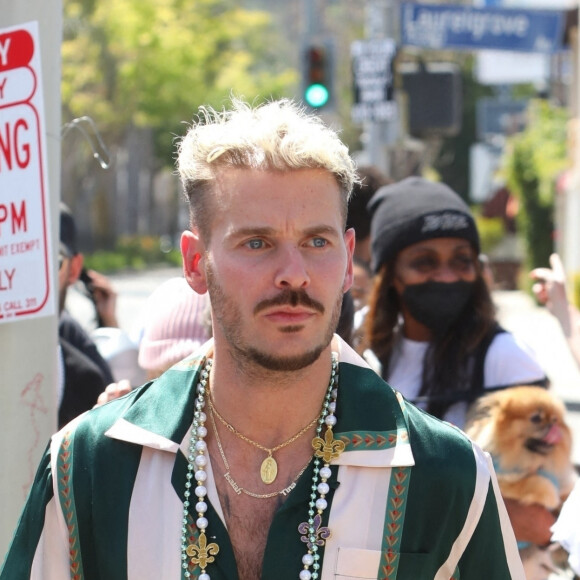 M Pokora lors d'une parade à Los Angeles le 10 avril 2021.