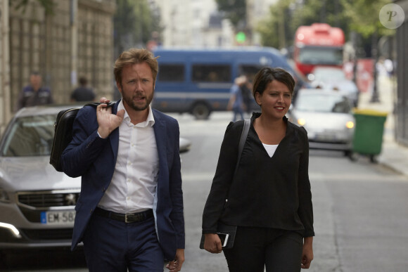Najat Vallaud-Belkacem et son mari Boris Vallaud à Paris le 24 juin 2017. @Thomas Fliche/ABACAPRESS.COM