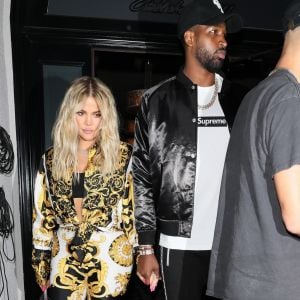 Khloe Kardashian et son compagnon Tristan Thompson quittent le restaurant Craig à West Hollywood