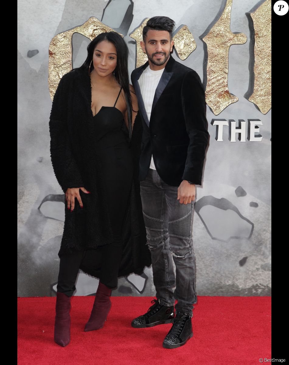 Rita Mahrez et son mari Riyad Mahrez à la première de "King Arthur - Legend Of The Sword" à Londres, le 10 mai 2017. © CPA/Bestimage