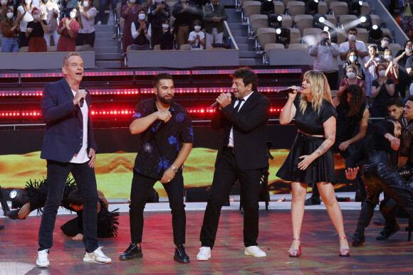 Garou, Louane Emera, Patrick Bruel, Kendji Girac - Enregistrement de l'émission "Fête de la musique à Roland Garros" à Paris, diffusée sur France 2 en direct le 21 juin © Cyril Moreau / Bestimage