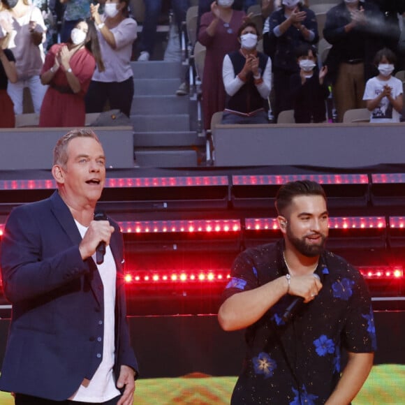 Garou, Louane Emera, Patrick Bruel, Kendji Girac - Enregistrement de l'émission "Fête de la musique à Roland Garros" à Paris, diffusée sur France 2 en direct le 21 juin © Cyril Moreau / Bestimage