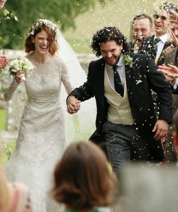 Mariage de Kit Harington et Rose Leslie en l'église Rayne a Aberdeen en Ecosse, le 23 juin 2018.