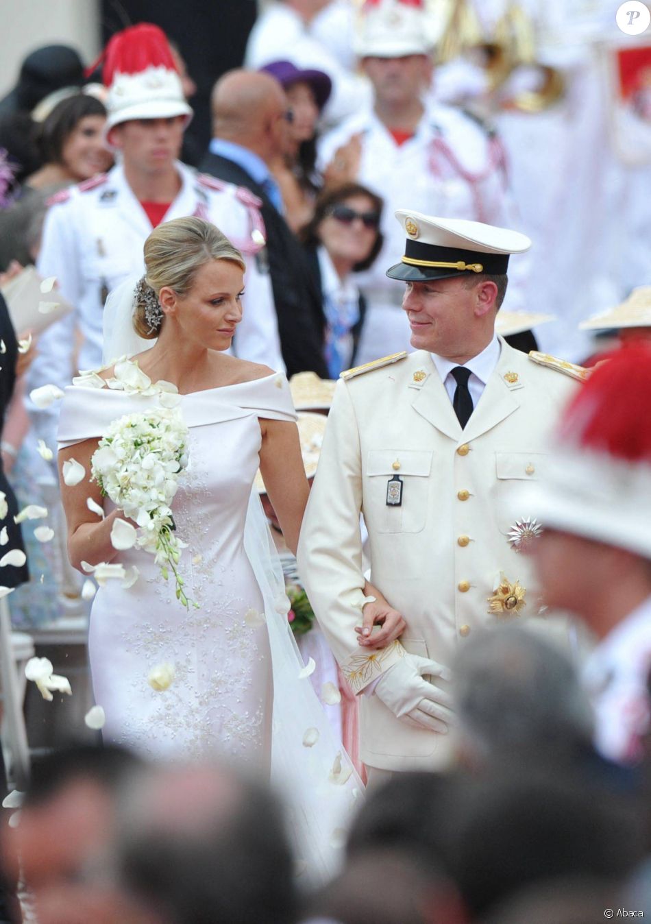 Mariage religieux d'Albert et Charlene de Monaco, à Monaco, il y a bientôt dix ans. Photo by Thierry Orban/ABACAPRESS.COM