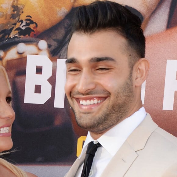 Britney Spears et son compagnon Sam Asghari à la première de Once Upon a Time in Hollywood à Los Angeles, le 22 juillet 2019