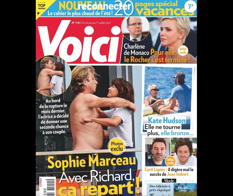 Couverutre de Voici du 25 juin 2021.