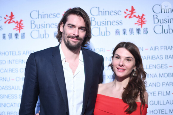 Camille Lacourt et sa compagne Alice Detollenaere au Pavillon Cambon Potel et Chabot, à Paris, France, le 9 mars 2020. © Rachid Bellak/Bestimage